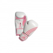 Боксерские перчатки Adidas BOX-FIT бело-розовые фото